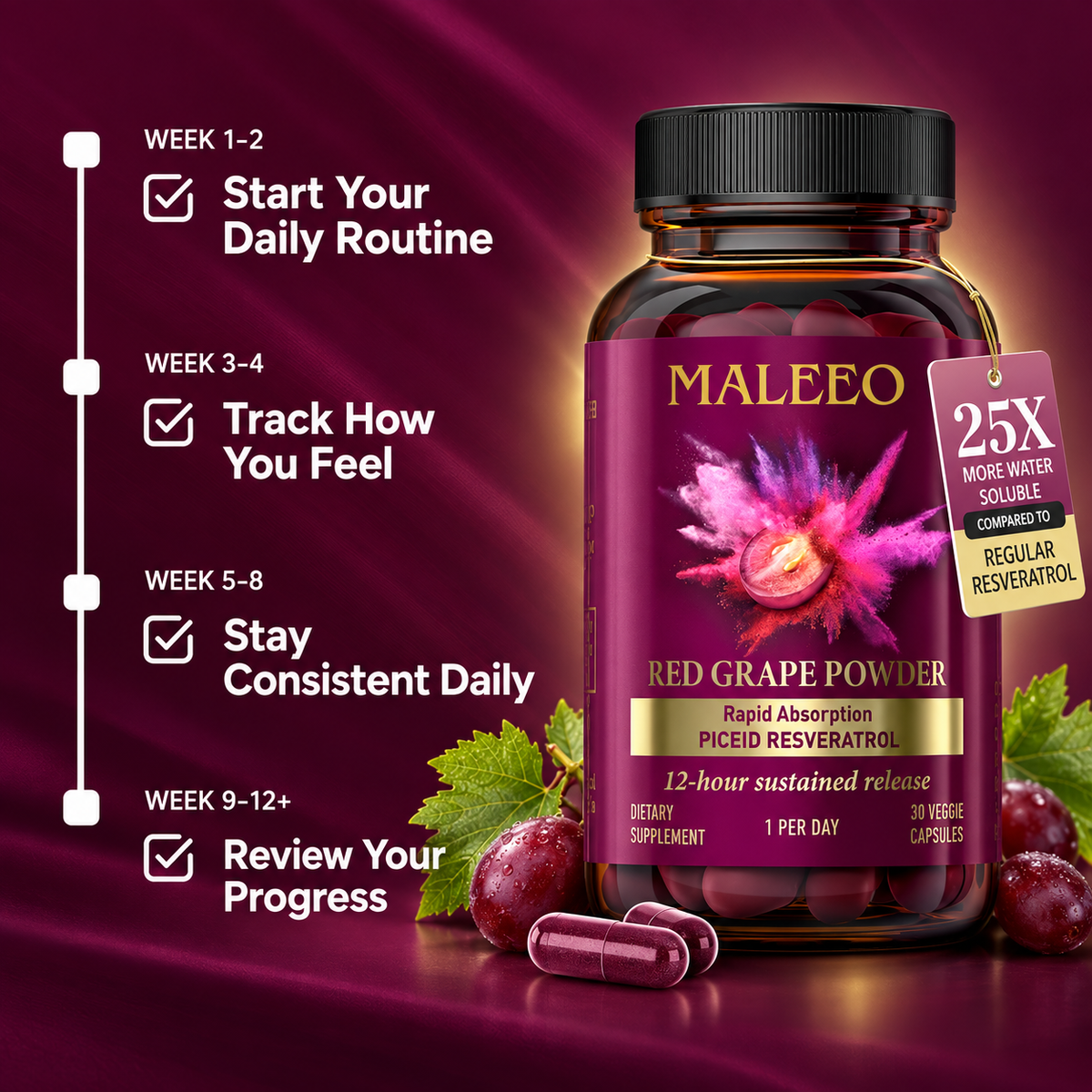Maleeo Red Grape Blood Flow
