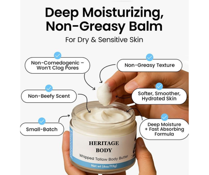 Whipped Beef Tallow Salve by Heritage Body